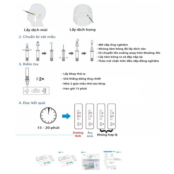 Kit test nhanh DEEP BLUE Covid-19 Colloidal Gold (Đức) thùng 1100 test